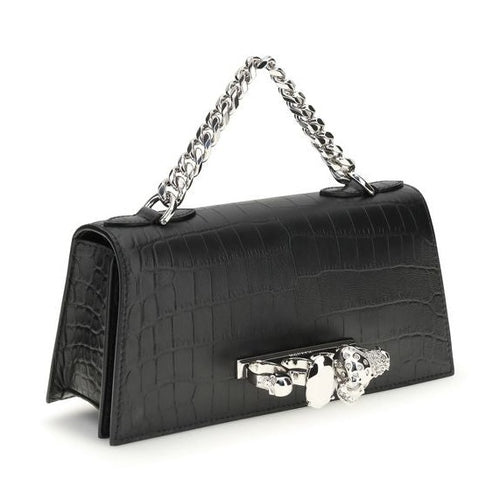 Alexander McQueen Black Calf Leather Bos Taurus Shoulder Bag