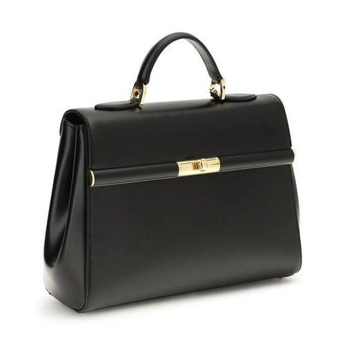 Dolce & Gabbana Black Calf Leather Bos Taurus Shoulder Bag