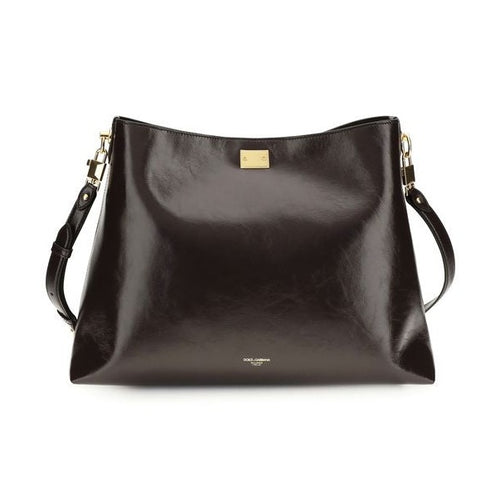 Dolce & Gabbana Brown Calf Leather Bos Taurus Shoulder Bag
