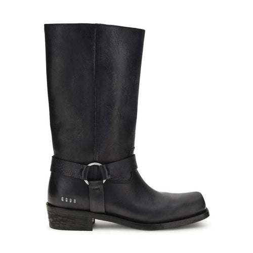 Golden Goose Black Calf Leather Bos Taurus Ankle Boots