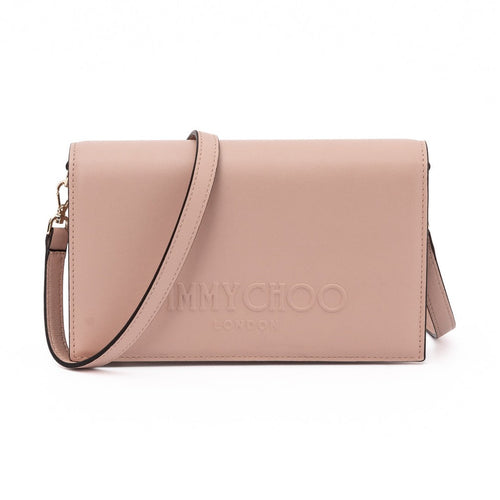Jimmy Choo Podwer Pink Avenue Leather Shoulder Strap Bag