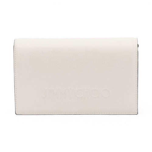 Jimmy Choo White Avenue Leather Shoulder Strap Bag