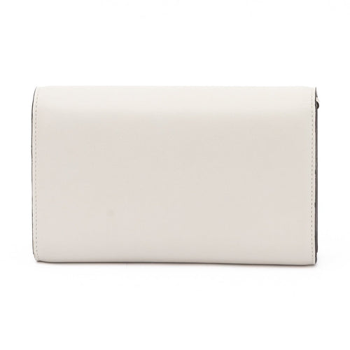 Jimmy Choo White Avenue Leather Shoulder Strap Bag