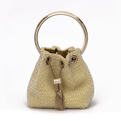 Jimmy Choo Yellow Bon Bon Micro Crystals Bucket