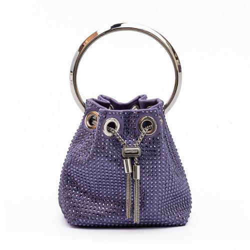Jimmy Choo Purple Bon Bon Micro Crystals Bucket