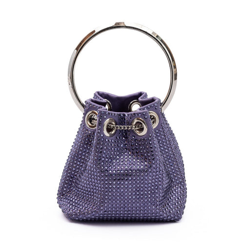 Jimmy Choo Purple Bon Bon Micro Crystals Bucket