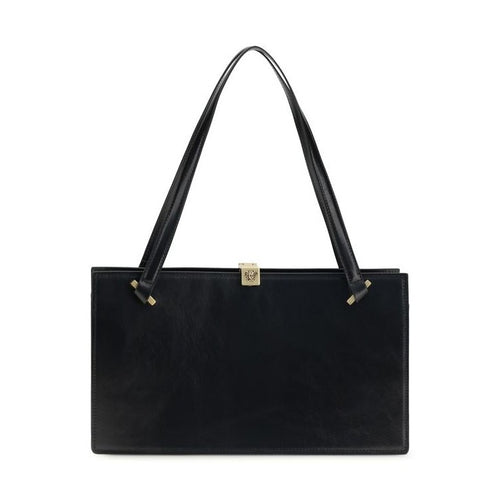 Versace Black Calf Leather Bos Taurus Shoulder Bag