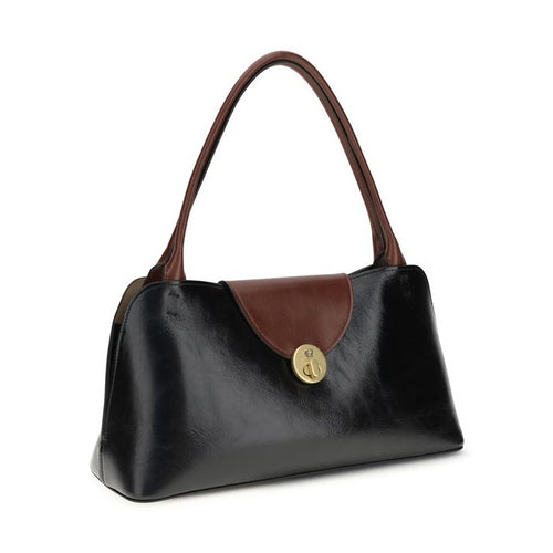 Versace Black Calf Leather Bos Taurus Shoulder Bag