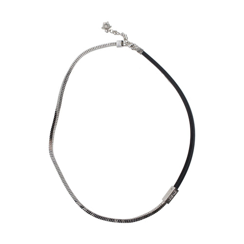 Versace Gray Metal Necklace