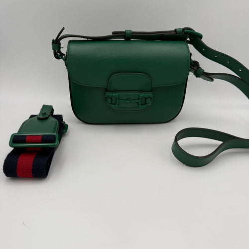 Gucci GUCCI HORSEBIT 1955 Emerald Handbag