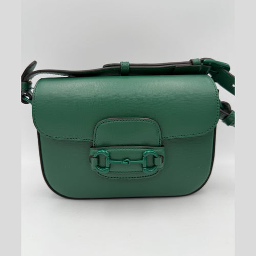 Gucci GUCCI HORSEBIT 1955 Emerald Handbag