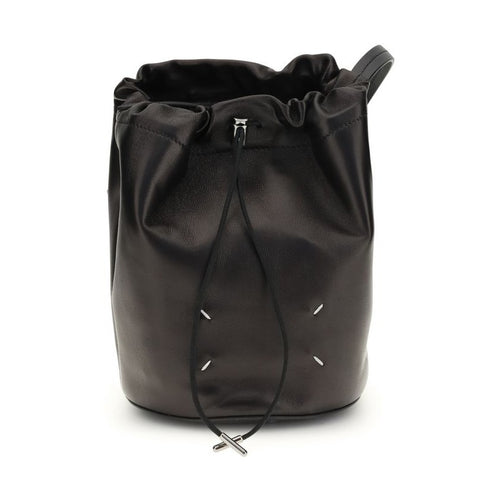 Maison Margiela Black Calf Leather Bos Taurus Shoulder Bag