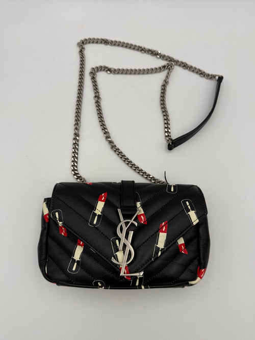 Saint Laurent SAINT LAURENT MINI COLLEGE Lip Stick Handbag
