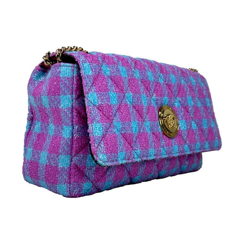 Versace Wool Lurex Medium Shoulder Crossbody Bag