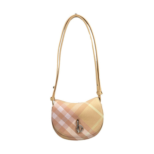 Burberry Mini Check Rocking Horse Crossbody Bag Purse
