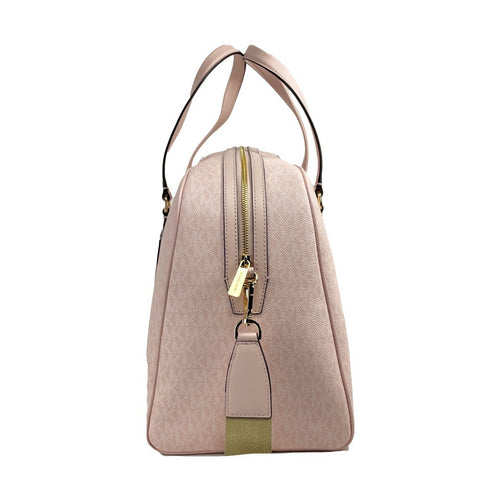 Michael Kors Travel Extra Large Powder Blush PVC Top Zip Weekender Luggage Bag