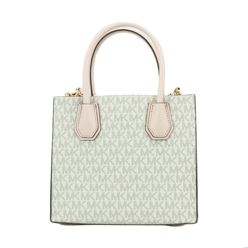 Michael Kors MICHAEL KORS Mercer 35S1GM9M2B Medium Logo And Leather Accordion Crossbody Bag In Powder Blush Multi