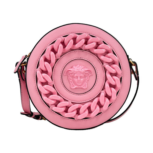 Versace Round Disco Leather Camera Case Crossbody Bag