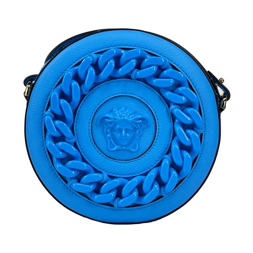 Versace Round Disco Leather Camera Case Crossbody Bag