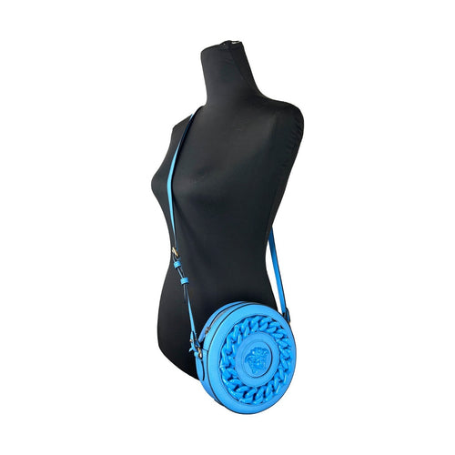 Versace Round Disco Leather Camera Case Crossbody Bag