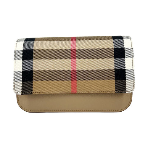 Burberry Small Leather Madison Crossbody Check Bag