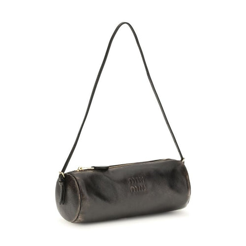 Miu Miu Brown Lamb Leather Shoulder Bag