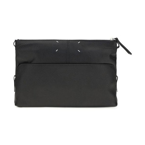 Maison Margiela Black Calf Leather Bos Taurus Clutch Bag