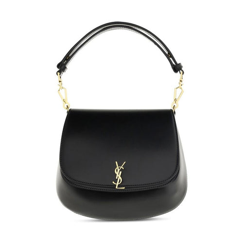 Saint Laurent Black Calf Leather Bos Taurus Handbag