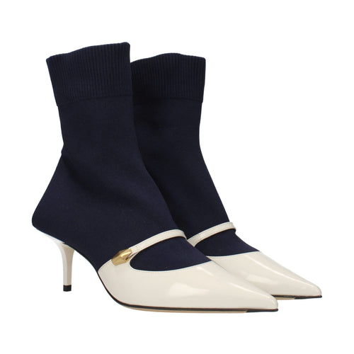 Jimmy Choo Blue Fabric Ankle Boots