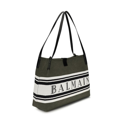 Balmain Black Cotton Shoulder Bag