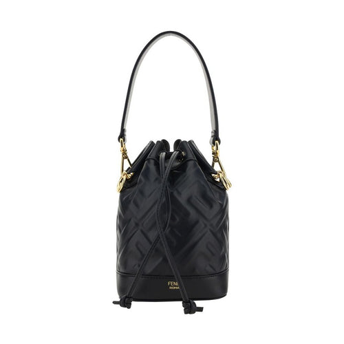 Fendi Black Calf Leather Bos Taurus Backet Bag