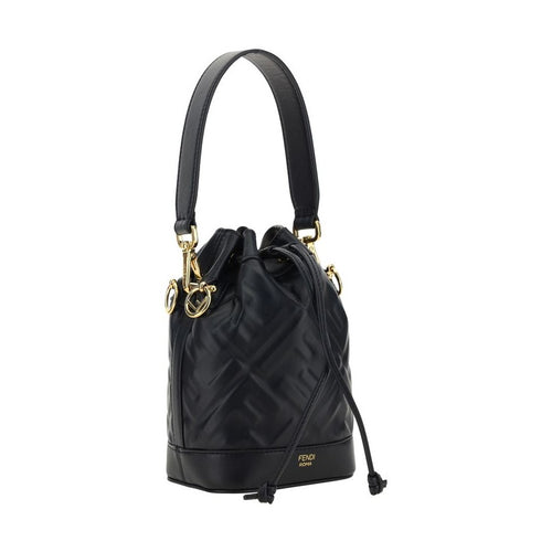 Fendi Black Calf Leather Bos Taurus Backet Bag