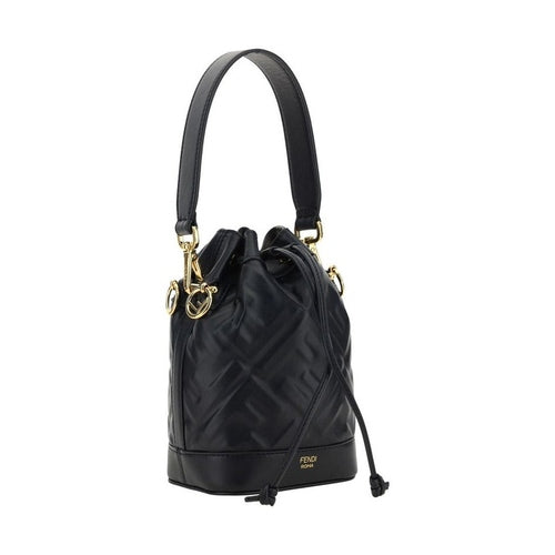 Fendi Black Calf Leather Bos Taurus Backet Bag