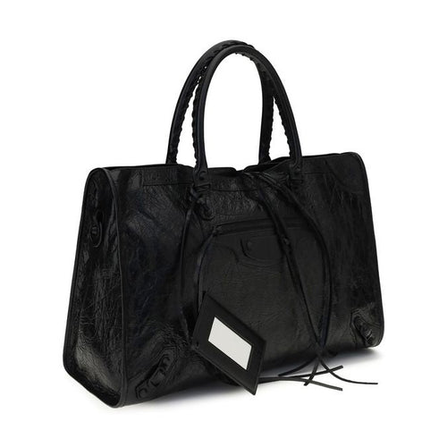 Balenciaga Black Lamb Ovis Aries Aries Shoulder Bag