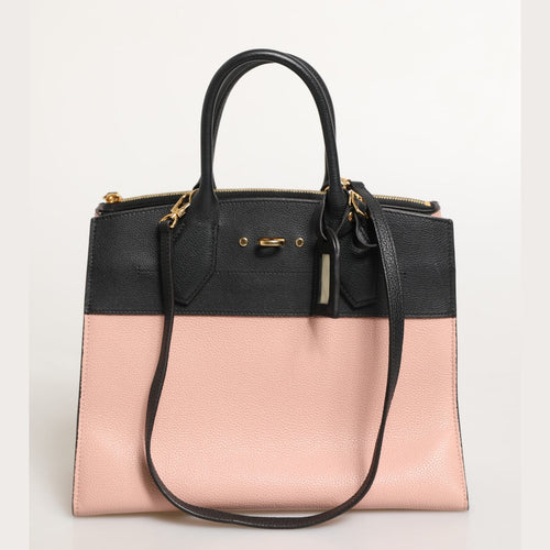 Louis Vuitton Pink and Black Leather City Steamer Leather Handbag