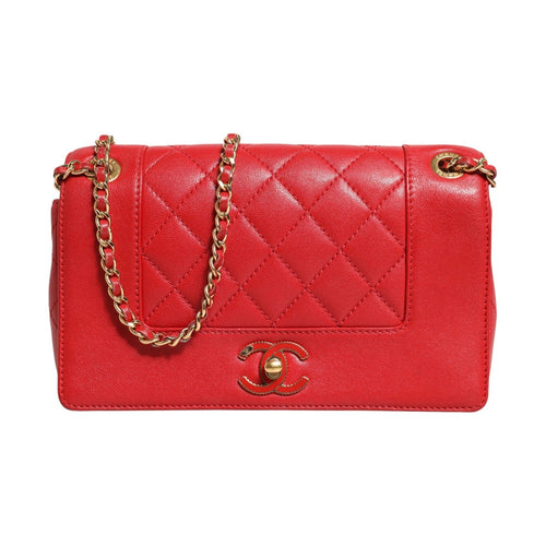 Chanel Burgundy Sheepskin Quilted Leather Mademoiselle Flap Bag