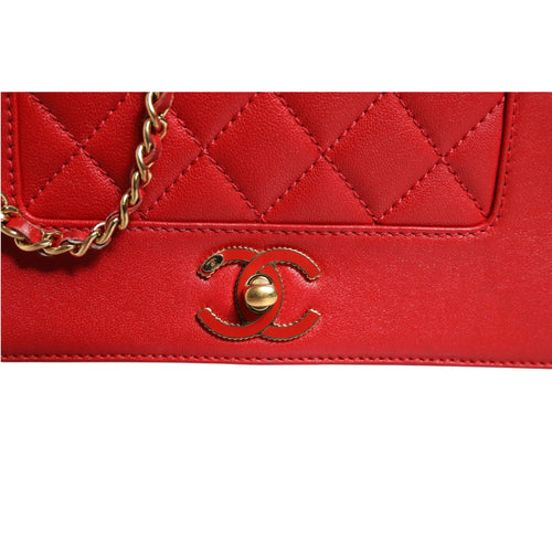 Chanel Burgundy Sheepskin Quilted Leather Mademoiselle Flap Bag