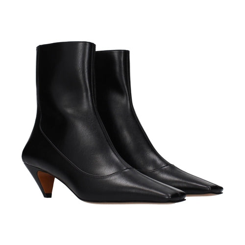 Stella McCartney Black Leather Ankle Boots