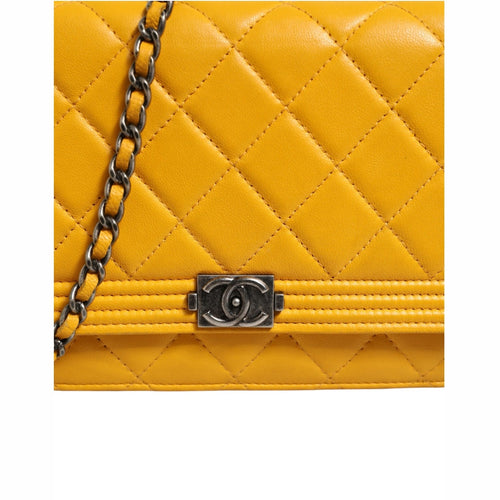 Chanel Yellow New Medium Boy Bag