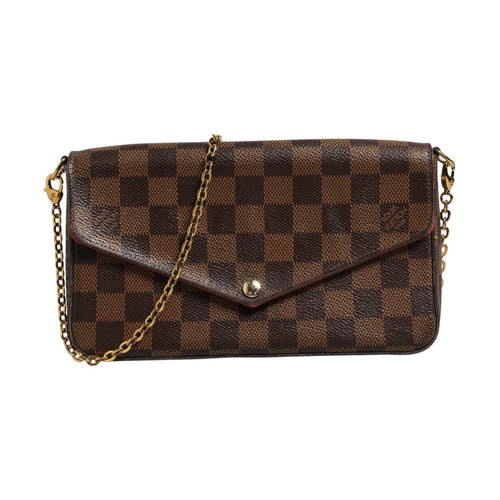 Louis Vuitton Damier Ebene Pochette Felice Chain Wallet
