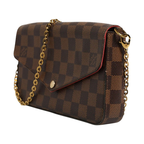 Louis Vuitton Damier Ebene Pochette Felice Chain Wallet