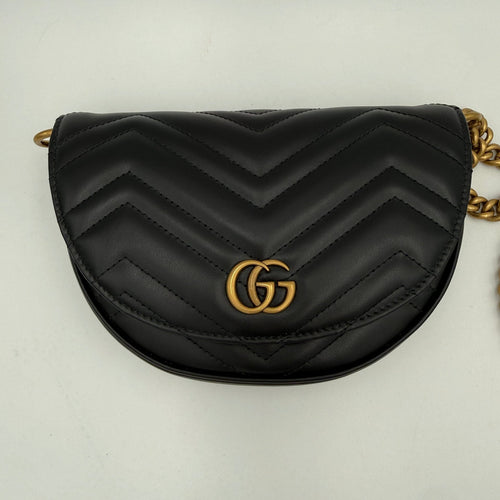 Gucci GUCCI MARMONT Black Shoulder Bag Chain