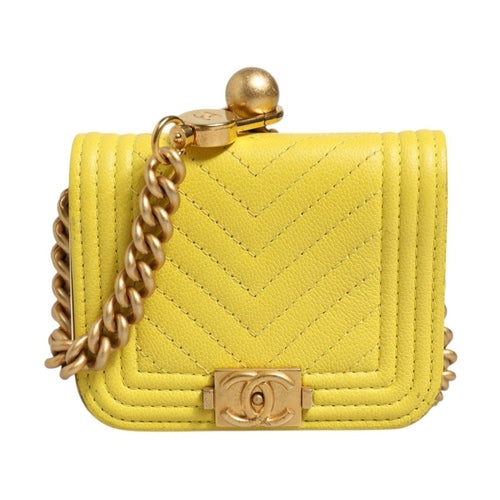 Chanel Crossbody Yellow Leather Bag