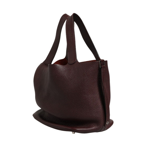 Hermès Picotin Taurillon Clemence Chocolate Handbag