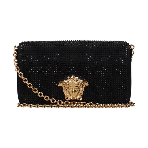 Versace Black Satin Clutch Bag