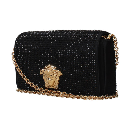 Versace Black Satin Clutch Bag