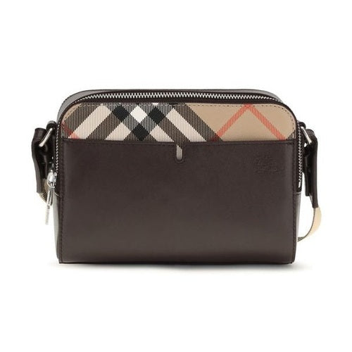 Burberry Brown Calf Leather Bos Taurus Shoulder Bag