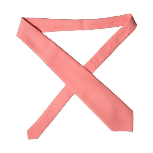 Dolce & Gabbana Coral Pink Polyester Adjustable Women Tied Necktie Tie