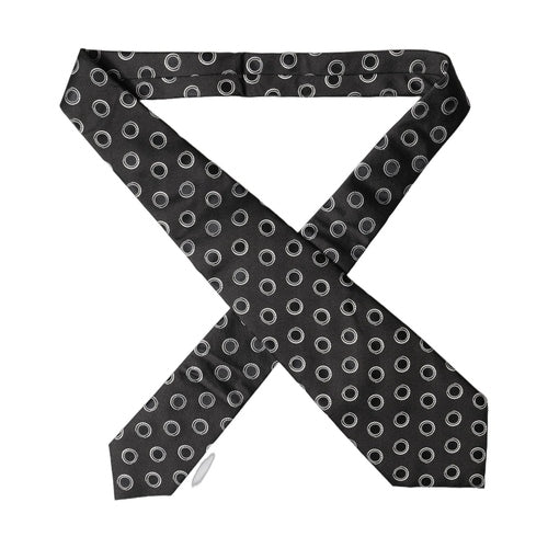Dolce & Gabbana Black White Polka Dot Silk Adjustable Women Necktie Tie