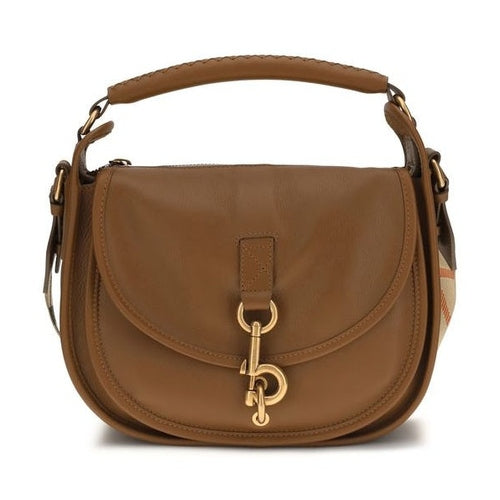 Burberry Brown Calf Leather Bos Taurus Shoulder Bag